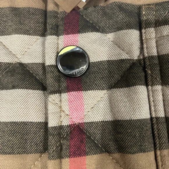 Burberry Brown Checkered Shirt Jacket